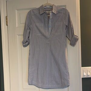 Vineyard Vines Seersucker cover up dress, blue/white, size 00